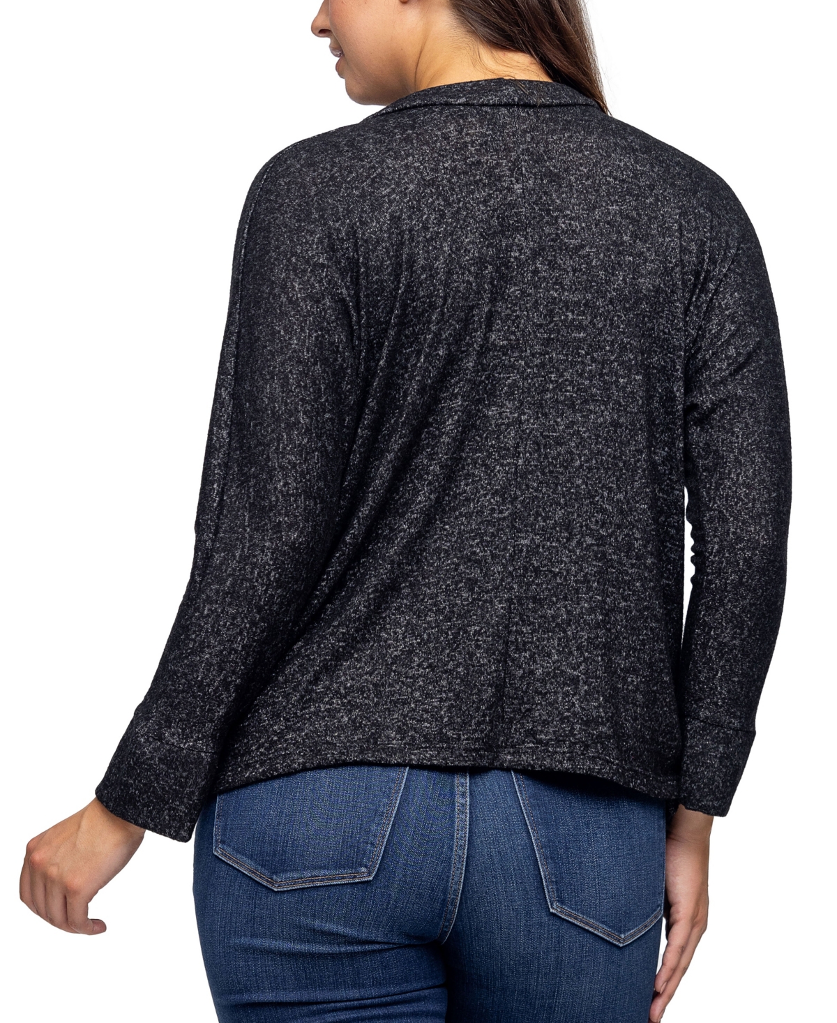 24SEVEN COMFORT APPAREL WOMEN'S SINGLE BUTTON FRONT LONG SLEEVE CARDIGAN 