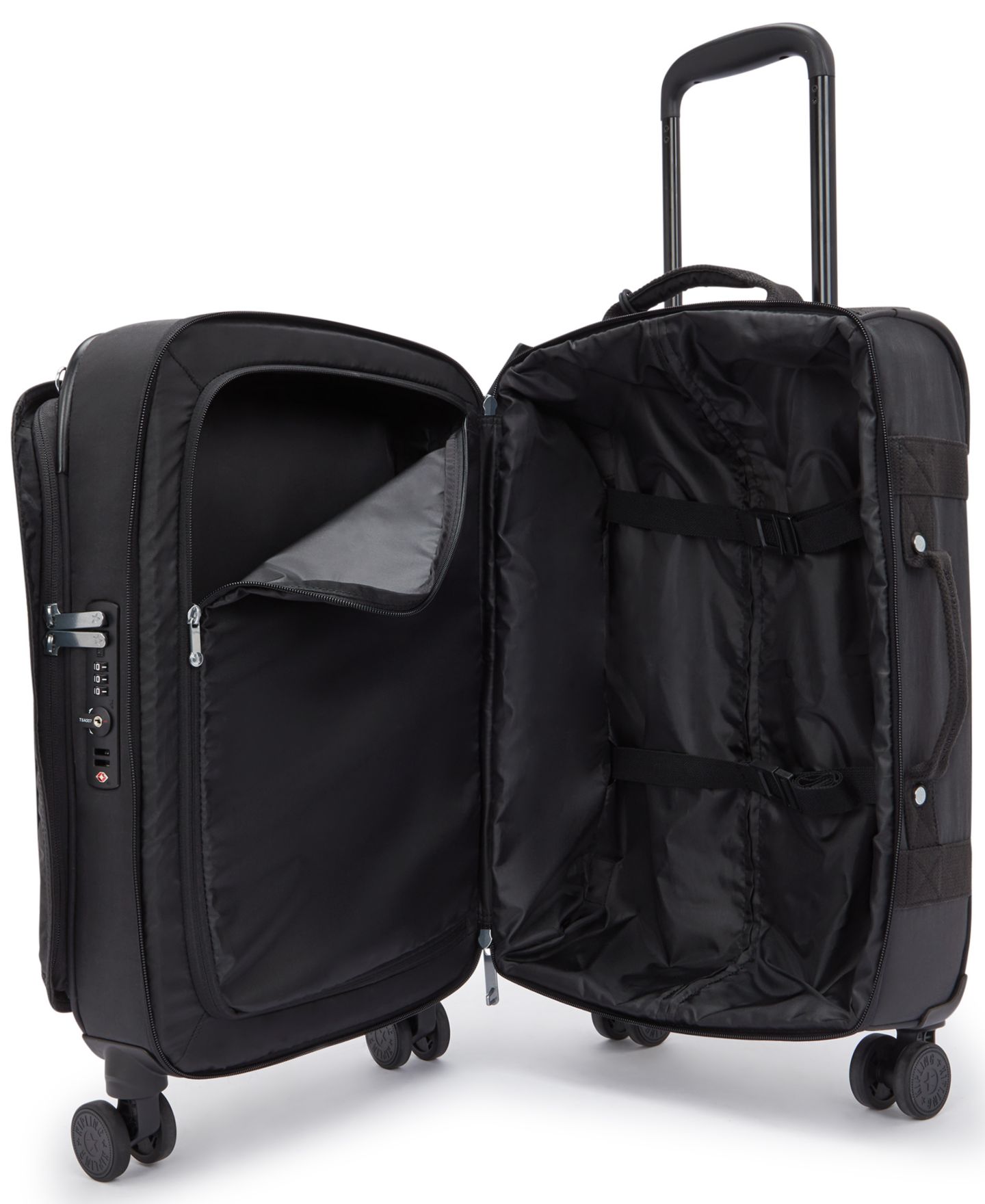 Чемодан Kipling Spontaneous Small Carry On Wheeled Luggage, цвет: Чёрный / Серебряный — фото 3