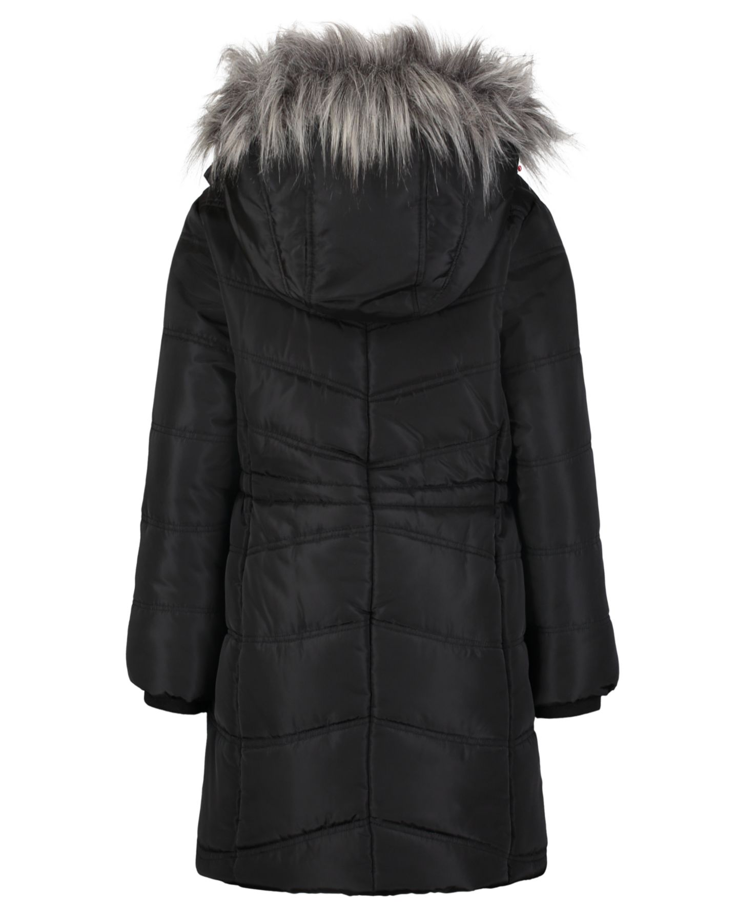 Куртка Calvin Klein Aerial Puffer Jacket для девочек, цвет: Чёрный — фото 2
