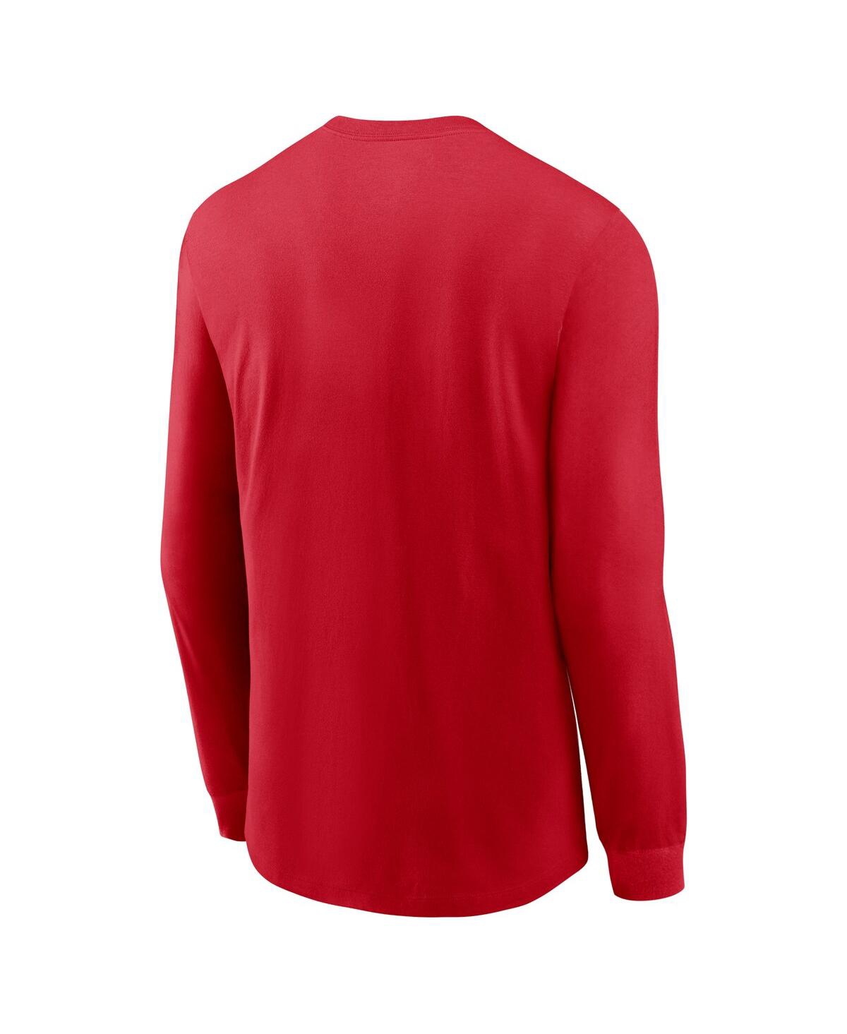 Nike Men'sCincinnati Reds Repeater Long Sleeve T-Shirt - Red