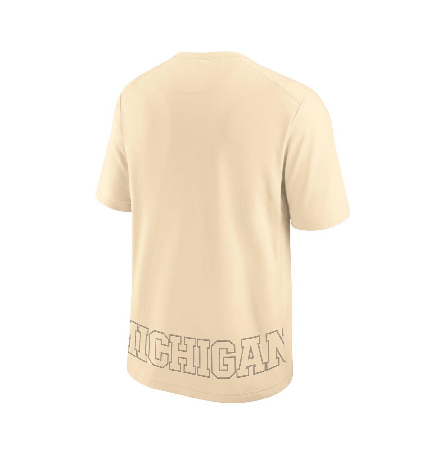 Мужская футболка Nike Cream Michigan Wolverines Primary Statement Two-Hit Performance — фото 3