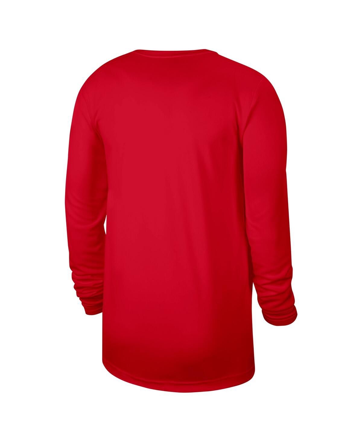 Nike Men'sChicago Bulls 2024/25 Legend On-Court Practice Long Sleeve T-Shirt - Red
