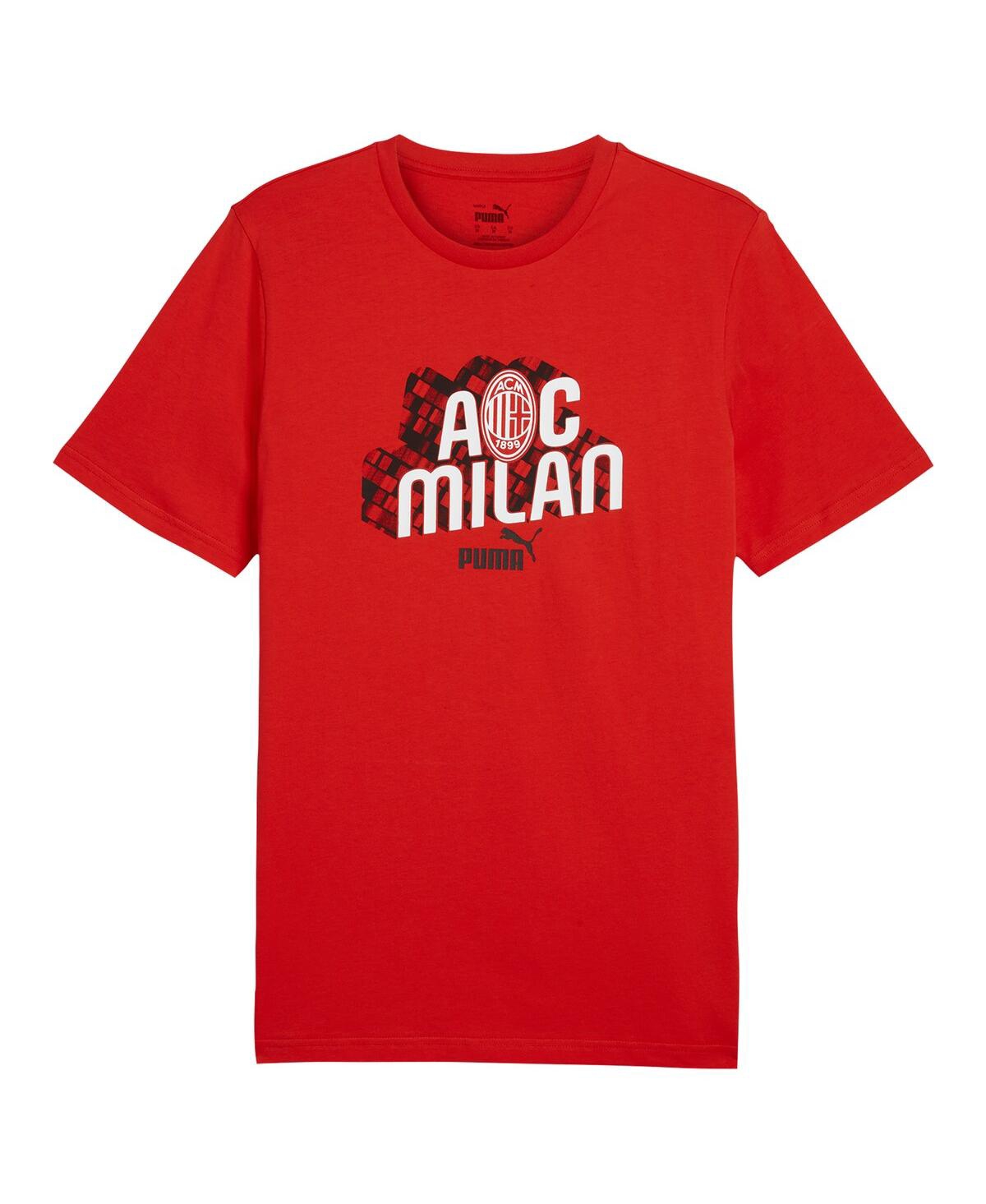 Puma Men'sAc Milan ftblCulture T-Shirt - Red