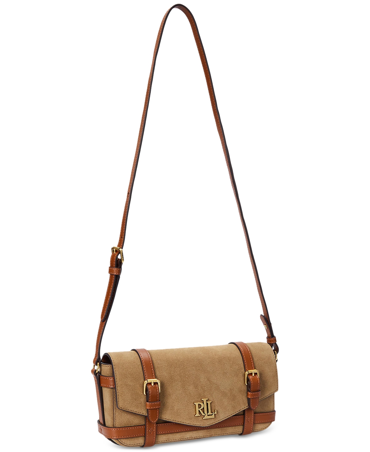 Lauren Ralph Lauren Sawyer Suede Small Shoulder Bag