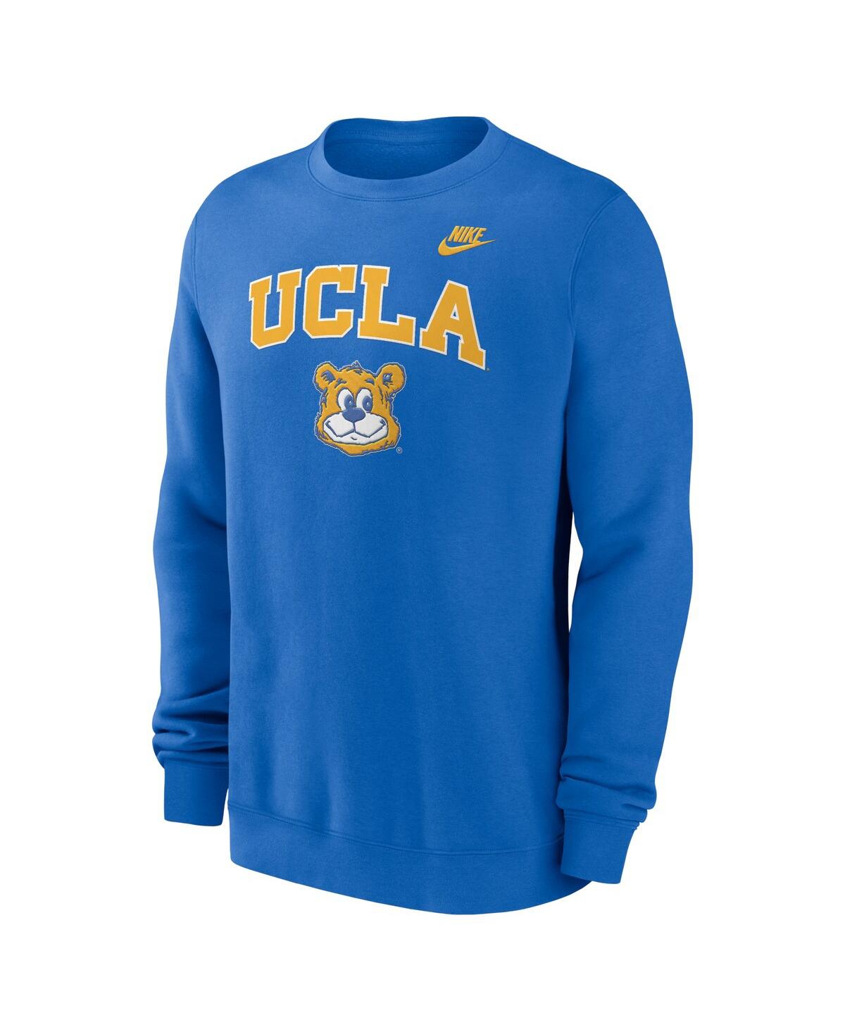 Nike Men'sUcla Bruins Legacy Classic Tackle Twill EmbroideredArch Over Logo Pullover Sweatshirt - Blue