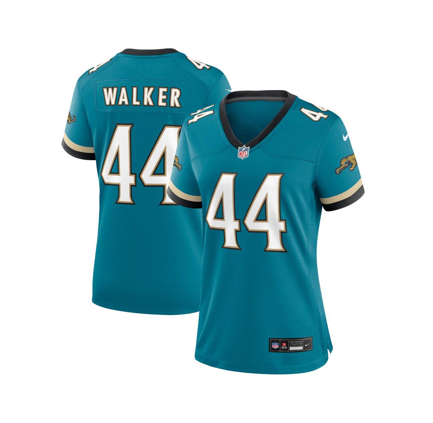 Women's Travon Walker Teal Jacksonville Jaguars Prowler Throwback Game Jersey