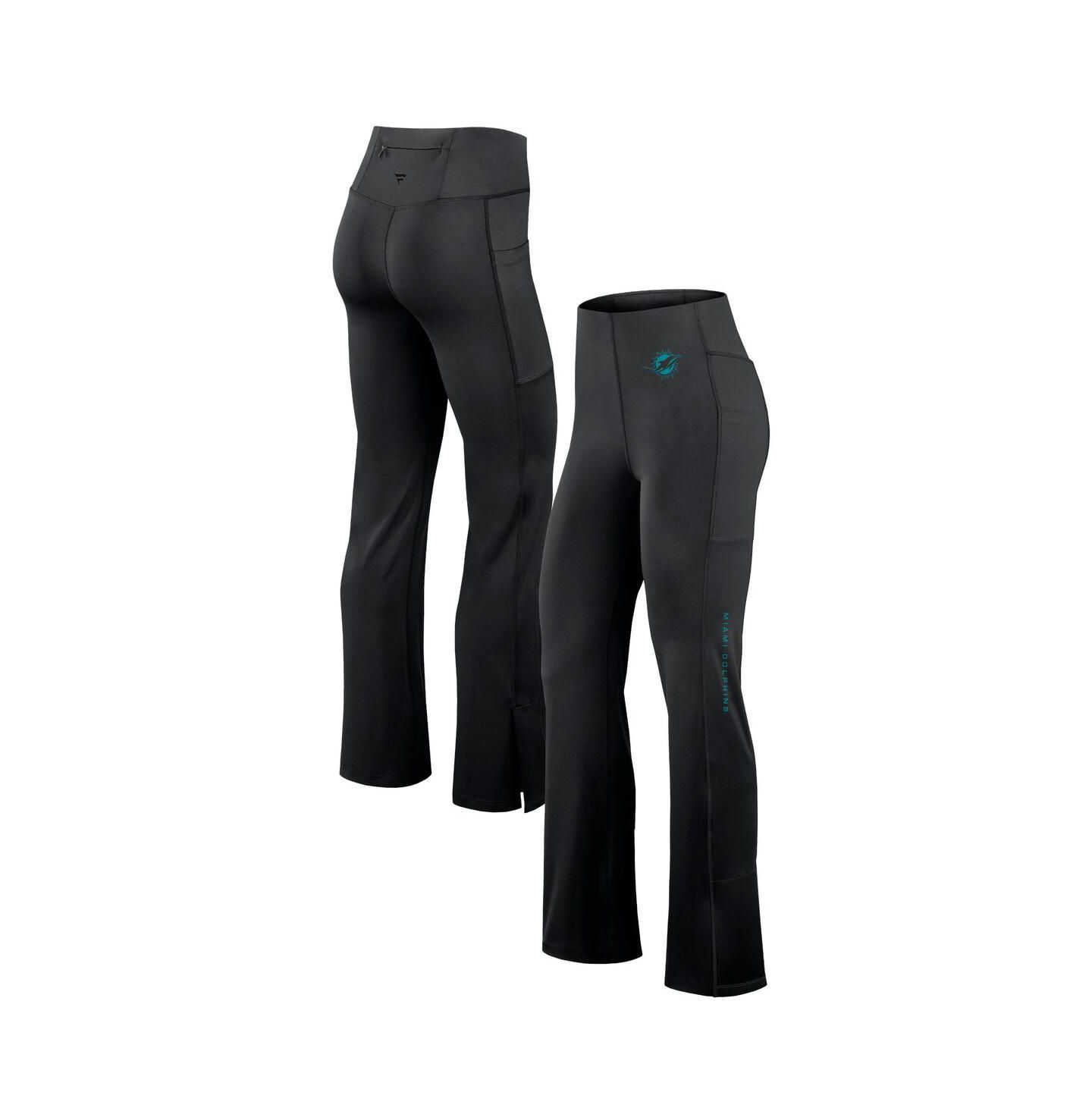 Женские леггинсы Fanatics Black Miami Dolphins Studio Fitted Flared — фото 1
