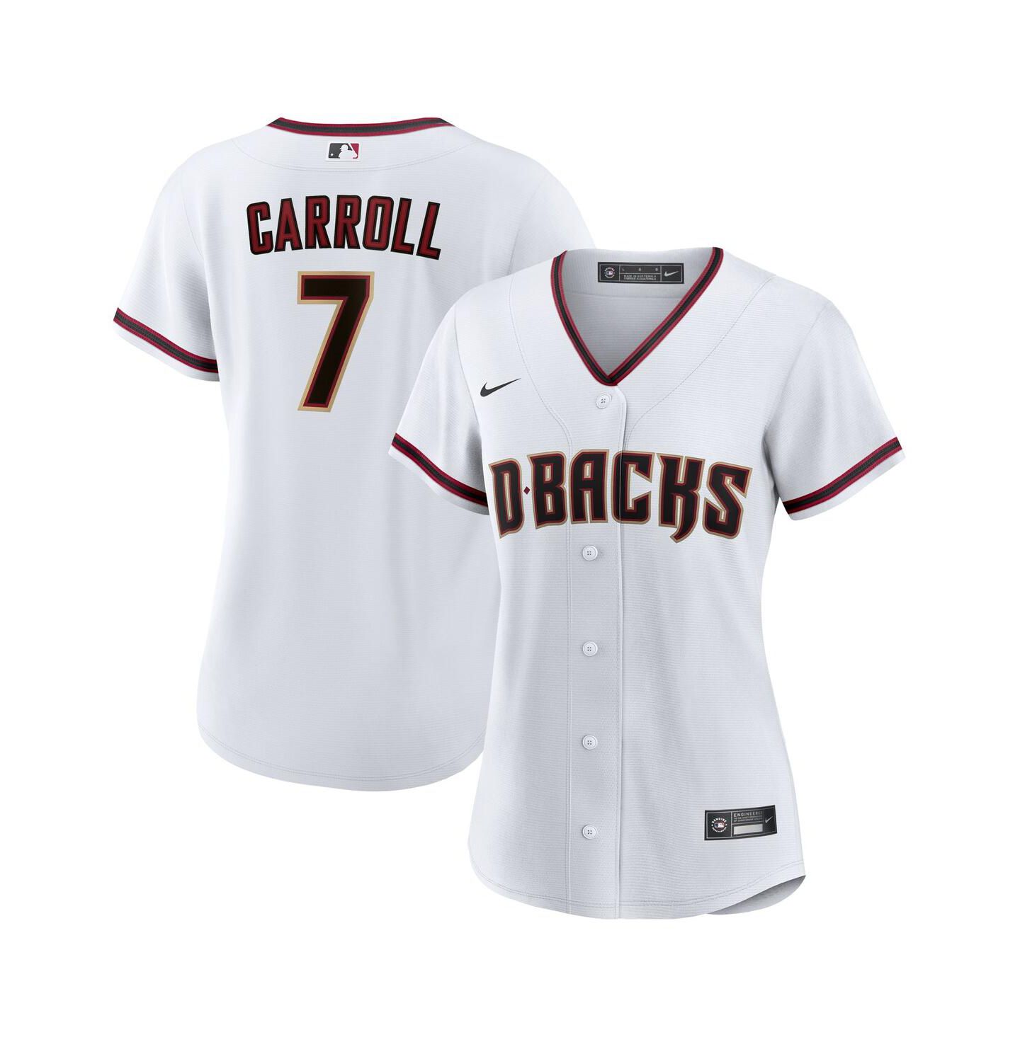 Женский топ Nike Corbin Carroll White Arizona Diamondbacks Home Replica Player Jersey — фото 1