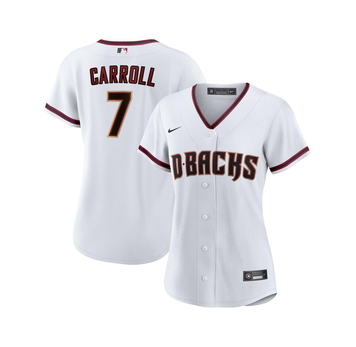 Women's Corbin Carroll White Arizona Diamondbacks Home Replica Player Jersey