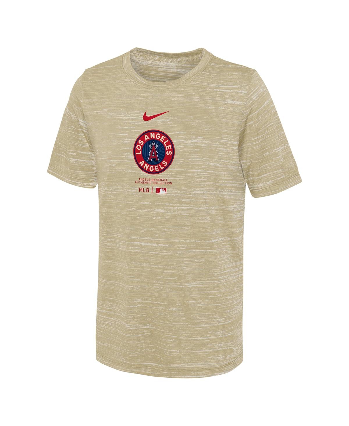 Nike Big Boys and GirlsLos Angeles Angels City Connect Practice Graphic Performance T-Shirt - Tan