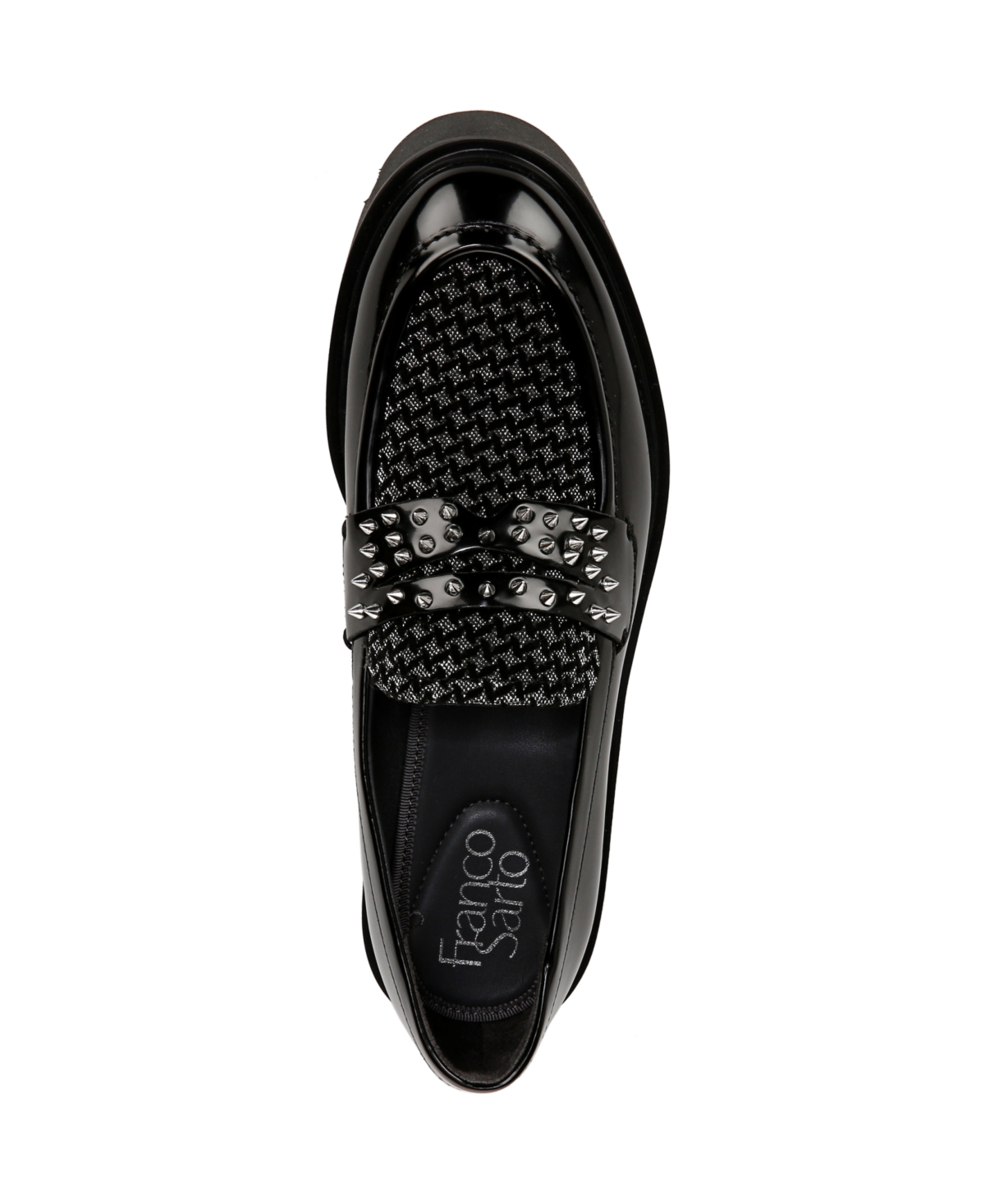 Franco Sarto Balin-Studded Lug Sole Loafers -Fabric