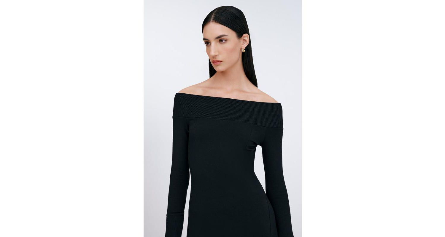 Women's Tilly Boat-Neck Ribbed-Detail A-Line Casual Midi Dress