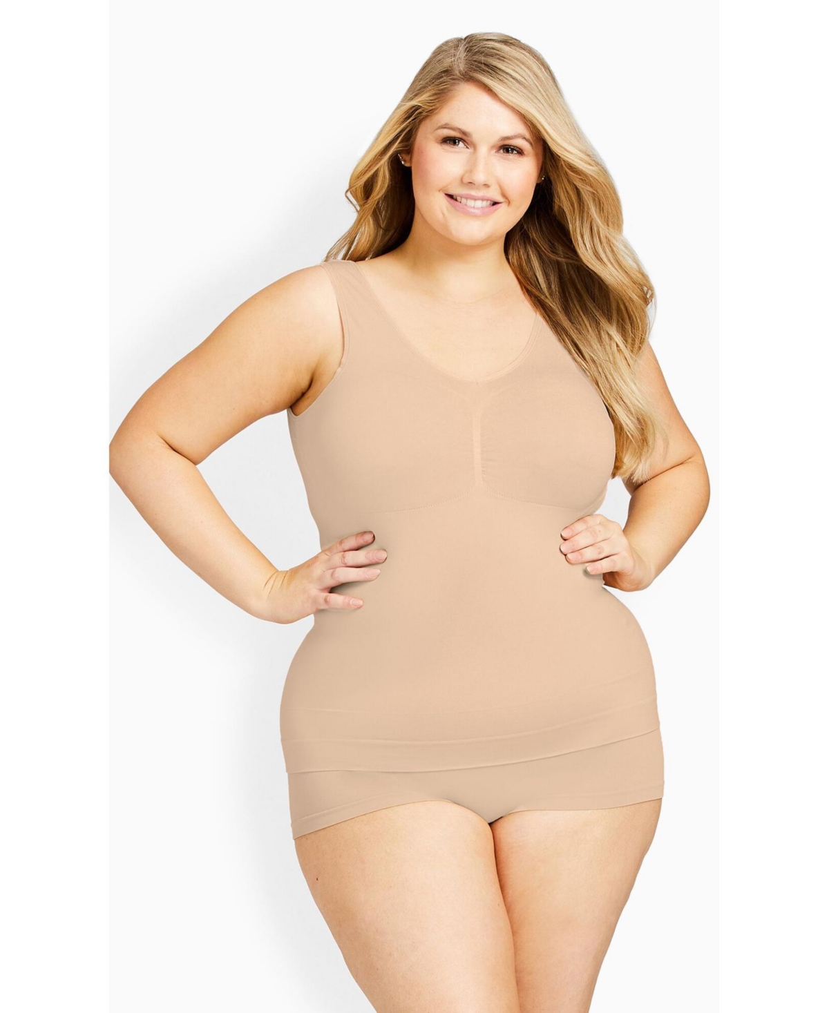 Plus Size Seamless Shaping Cami - Black