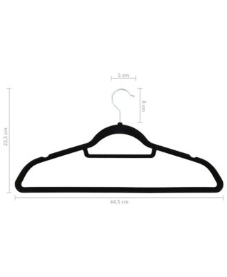 20 pcs Clothes Hanger Set Anti-slip Black Velvet