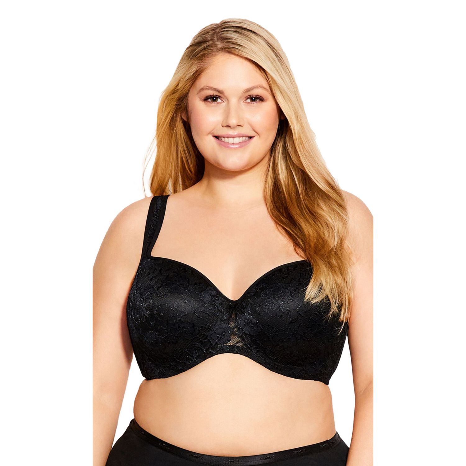 Women's Lace Balconette Bra Contouring Floral Underwire Mesh Stretch Supportive