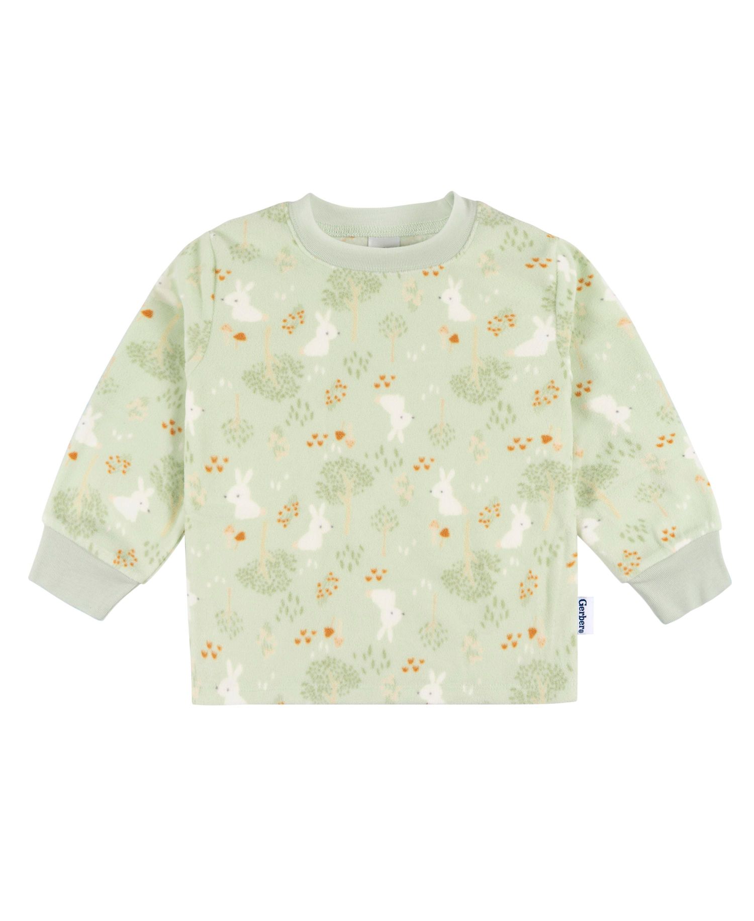 Baby Girls Baby Baby Long Sleeve Top and Pant Fleece Pajamas, 2-piece
