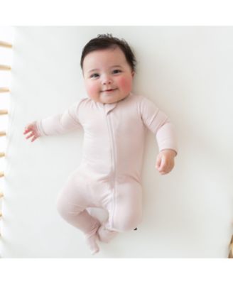 Baby Boys Zippered Footie in Cloud, 0-3 Months