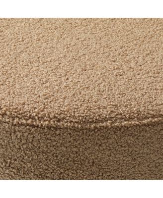 Mid-Century Modern Upholstered Sherpa Round Dining Chairs (Set of 2)