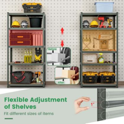 5 Tier Adjustable Garage Shelving Unit with 2000 lbs Max Load for Warehouse