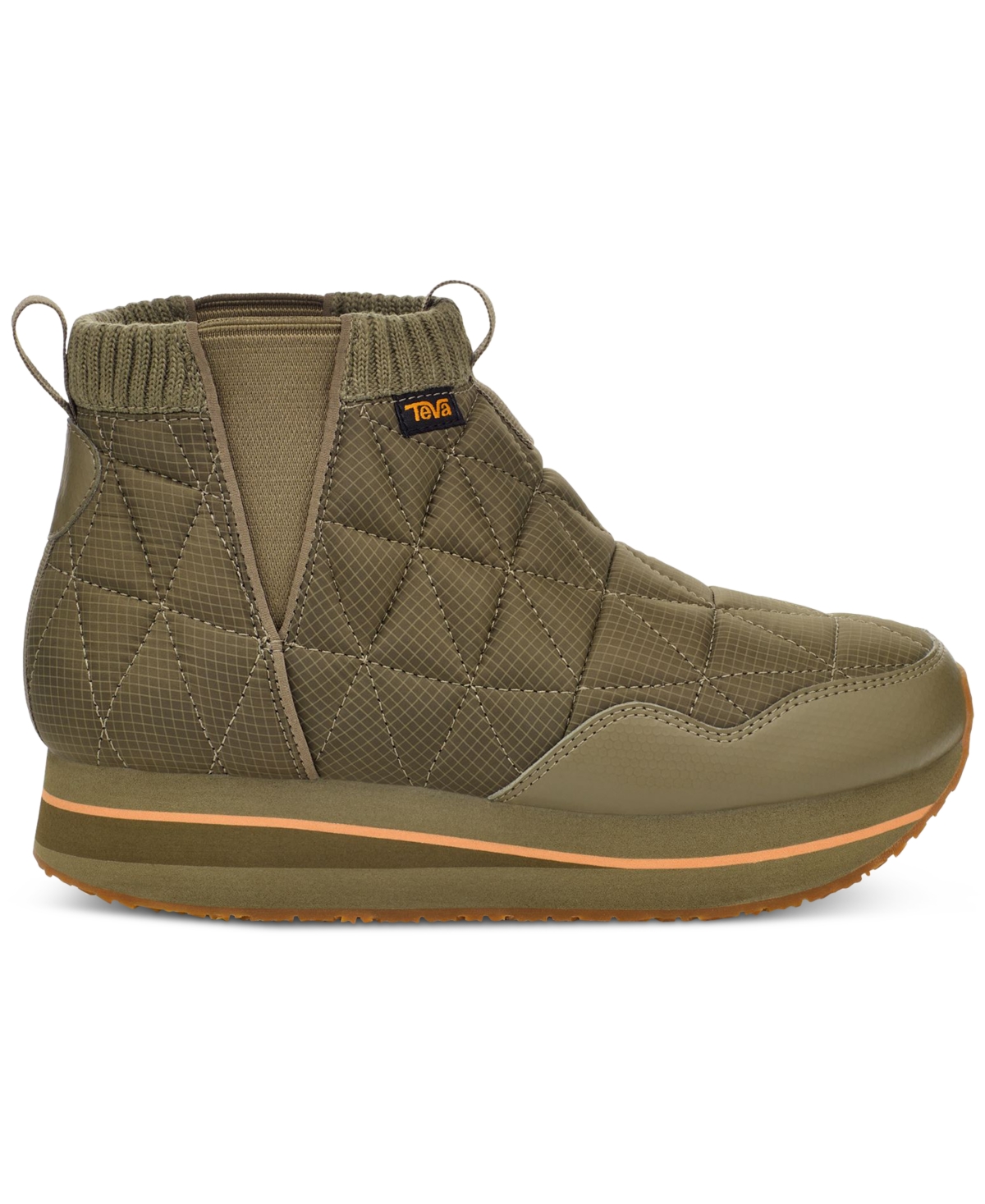 Teva Reember Womens Stretch Quilted Booties In Black