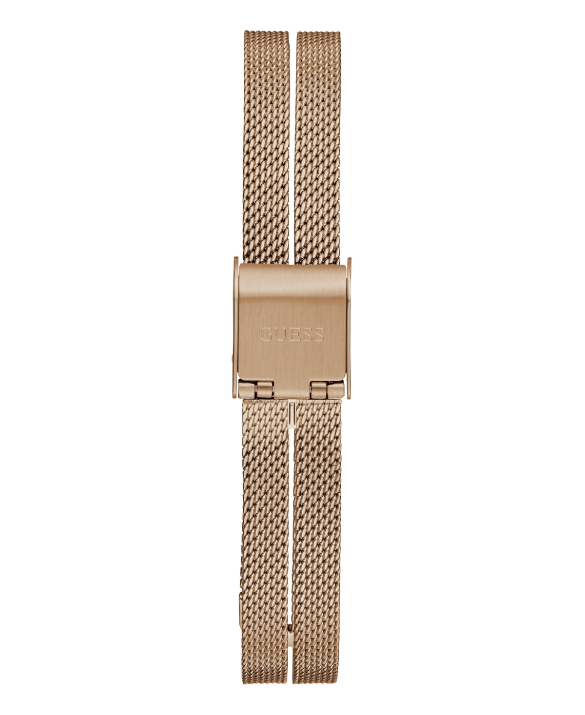 Guess Women's Analog Rose Gold Tone Stainless Steel And Mesh Watch, 28mm In Rose Gold Tone