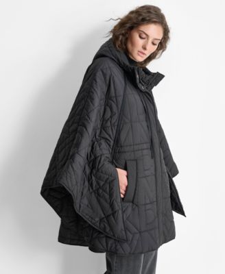 DKNY Women's Quilted Logo Poncho-Style Jacket - Macy's DKNY Women's Quilted Logo Poncho-Style Jacket - Macy's