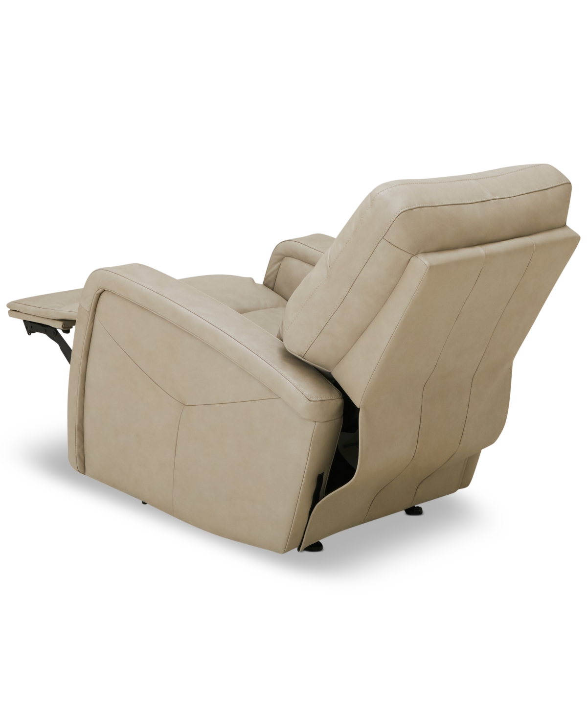 Macy's Trolan Leather Power Rocker Recliner, Created For  In Putty