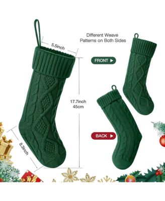 Knit Christmas Stockings 18 inches 6 Pack
