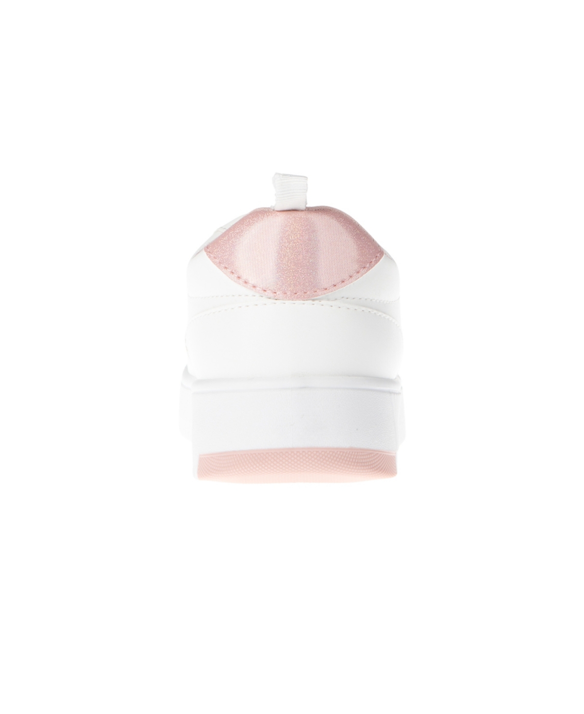 Bebe Little And Big Girls Court Low Top Emboss Script "b" Sneaker In Blush