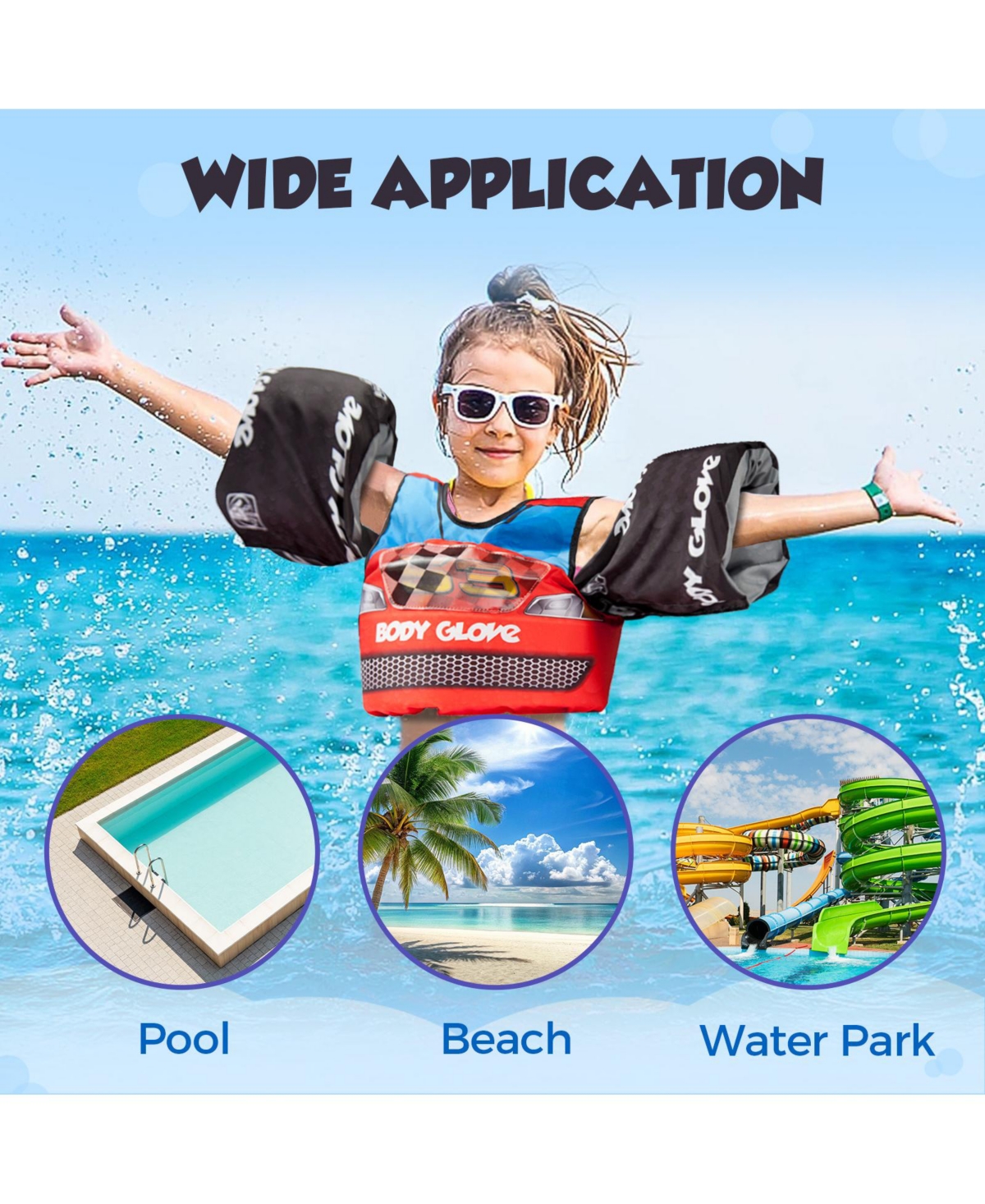 Body Glove Paddle Pals Motion Life Jacket - Uscg Approved Kids Vest -Car