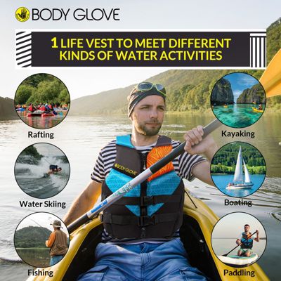 Phantom Men's Life Vest, Lightweight Neoprene Life Jacket for Boating Fishing Kayaking Rafting Paddling