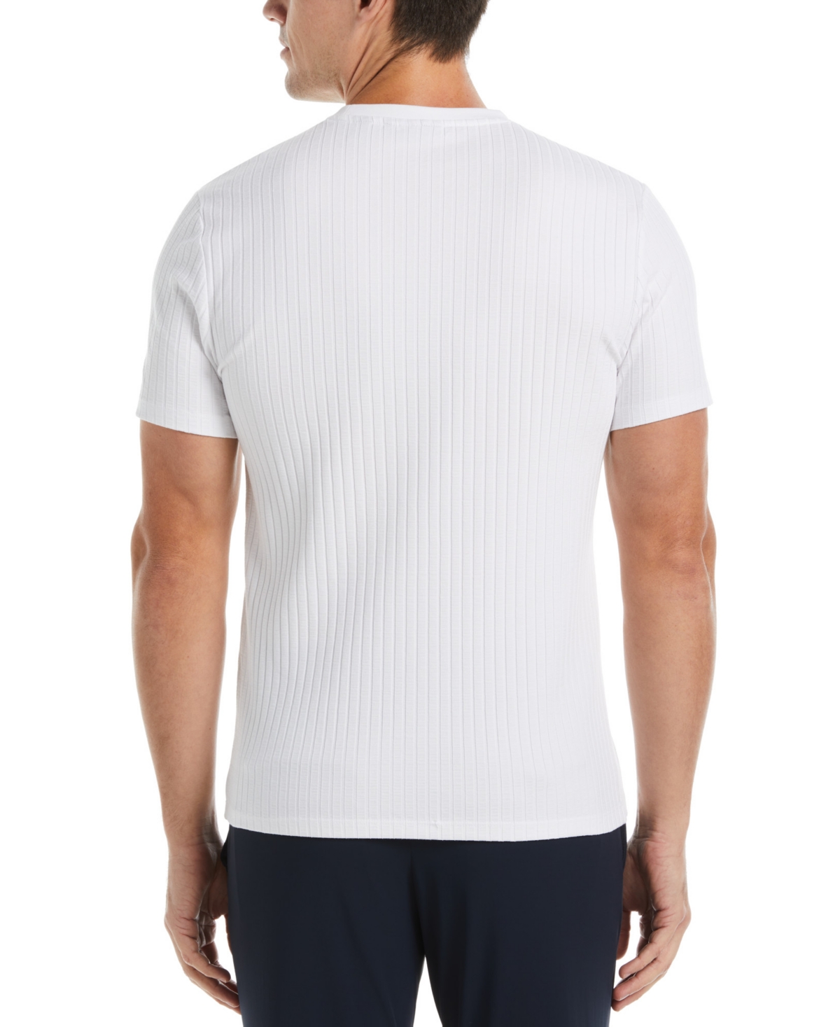 PERRY ELLIS MEN'S RIB KNIT CREW NECK T-SHIRT 