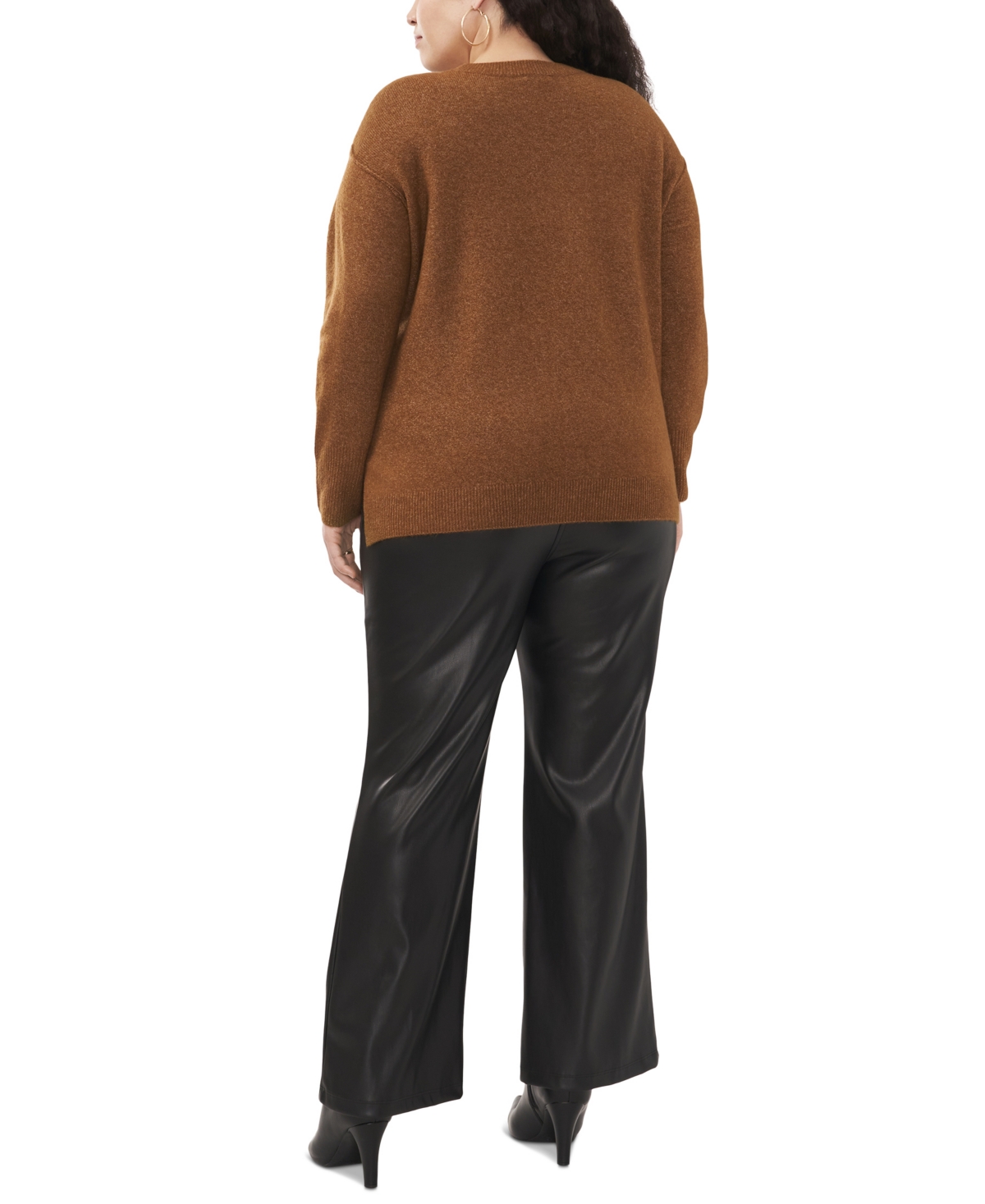 Vince Camuto Plus Size Cozy Long Sleeve Extend Shoulder Sweater