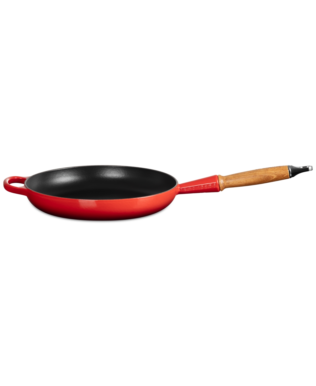 Le Creuset Enameled Cast Iron Alpine Wood Handle 2.25-qt. Fry Pan In Cerise