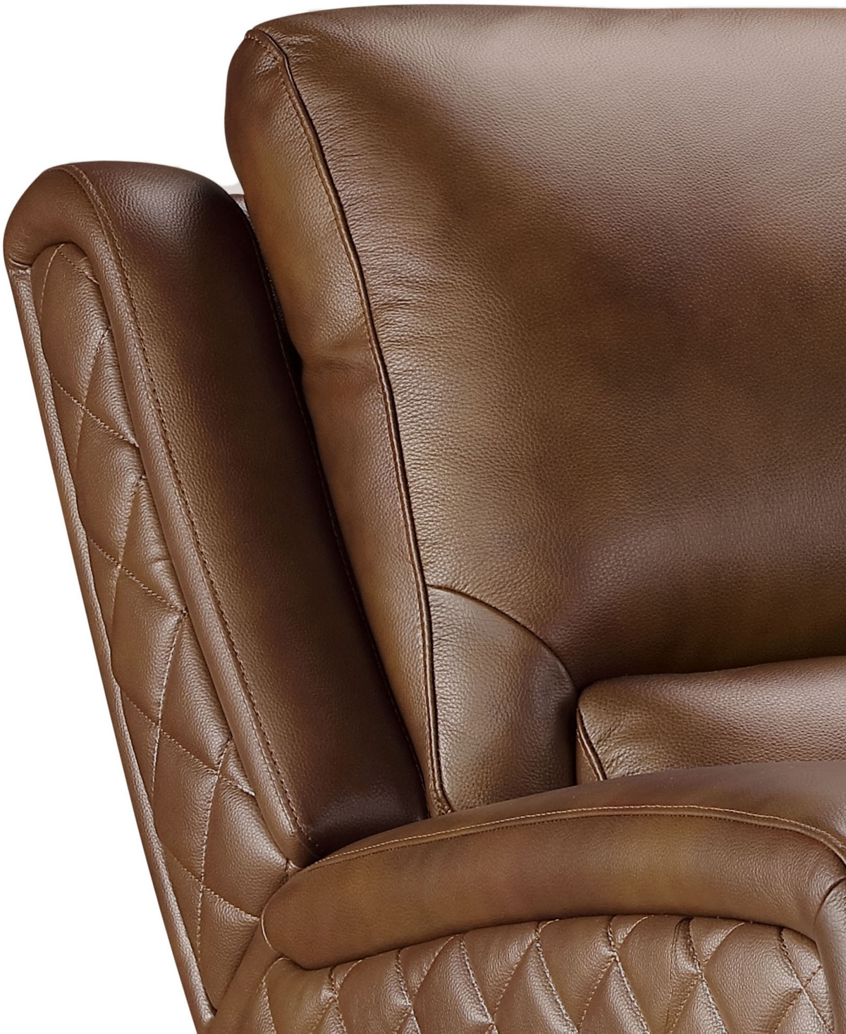 Shop Abbyson Living 41" Leather Power Reclining Chair In Camel