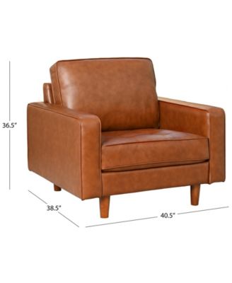 81" Mid-Century Leather Armchair