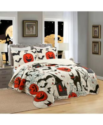 Halloween Themed Quilt Bedspread Set Twin