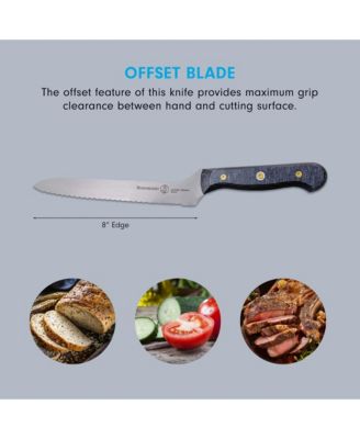 Custom Offset Scalloped 8” Knife