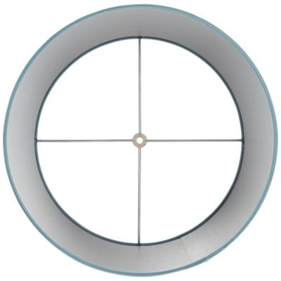 Soft Teal Medium Drum Lamp Shade 14" Top x 16" Bottom x 11" High x 11" Slant (Spider) Replacement with Harp