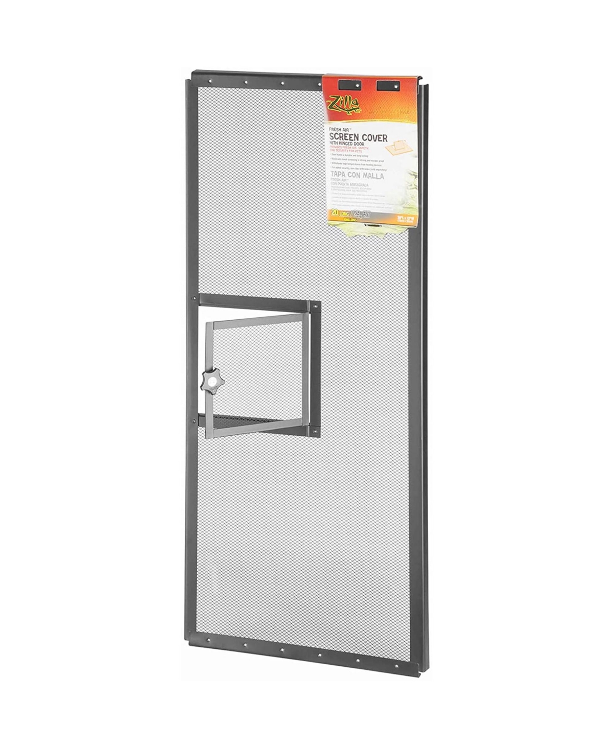 Zilla Reptile Fresh Air Screen Cover With Hinged Door Cover 30 x 20 Inches