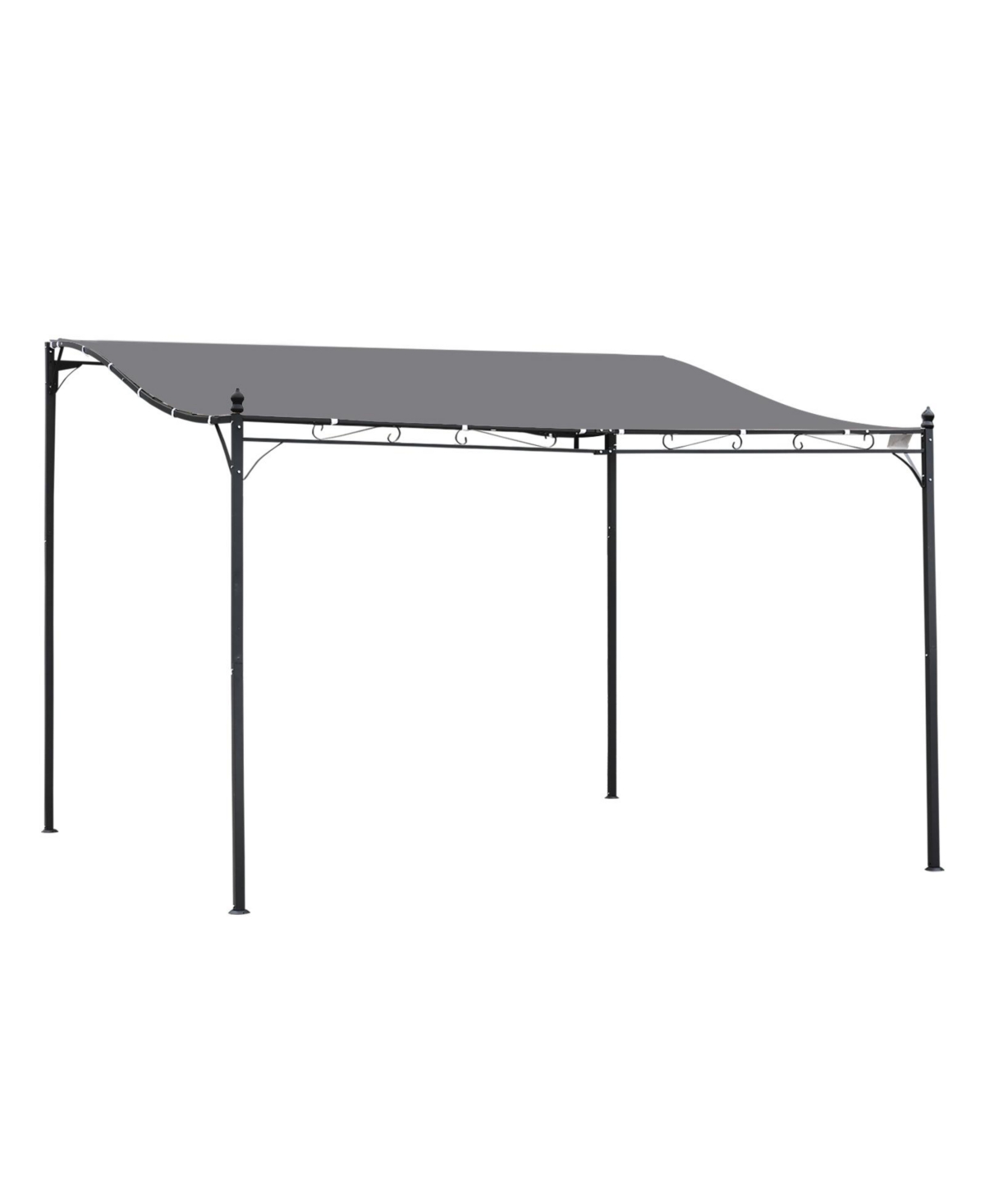 Outsunny 10' x 13' Outdoor Pergola Gazebo, Canopy w/ Drain Holes, Cream