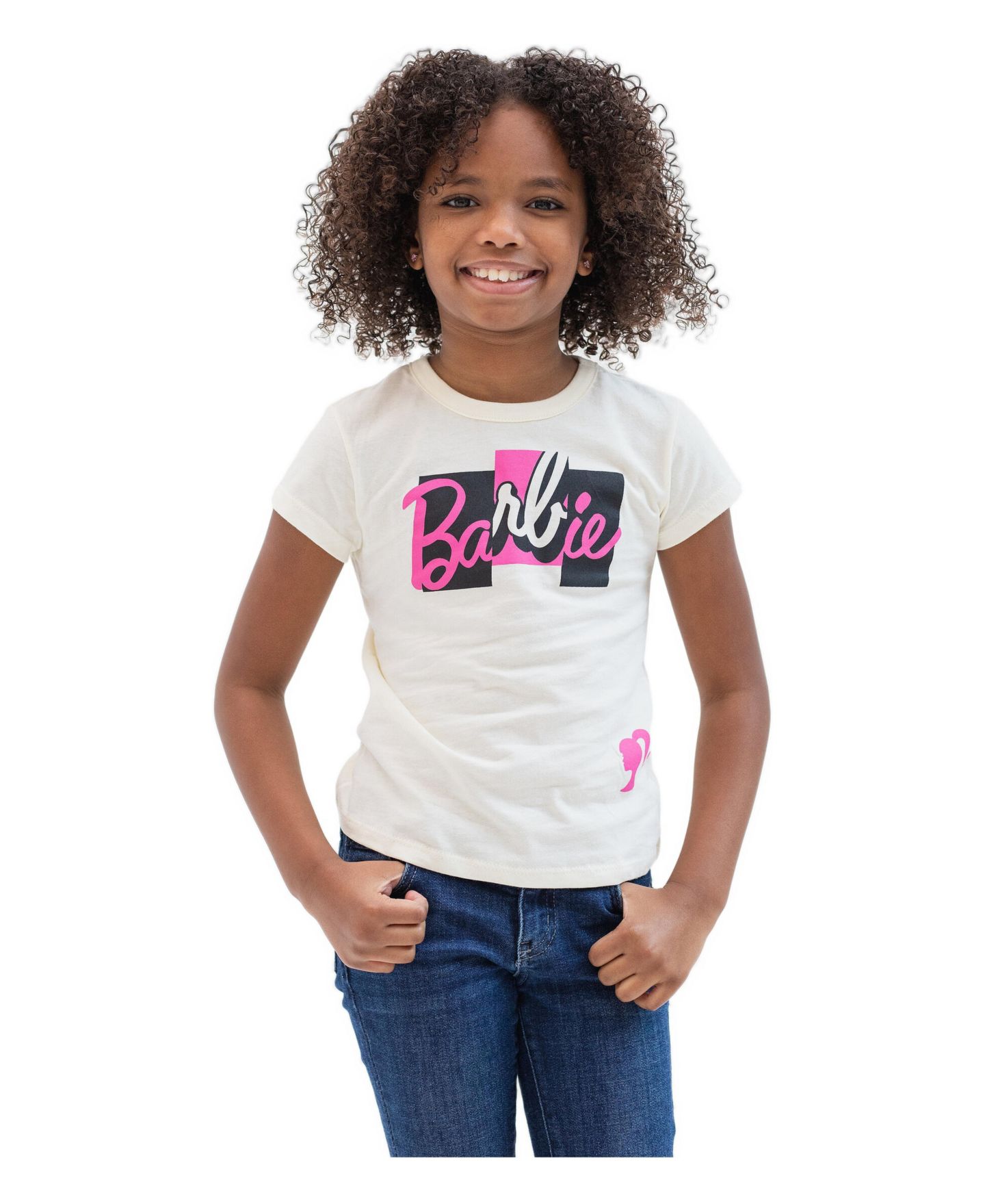 Футболки Barbie 2-Pack Short Sleeve для девочек-малышей, цвет: Розовая слоновая кость — фото 2