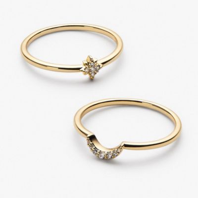 Moon and Star Rings - Sky Set