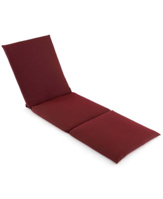 1 PCS Outdoor Chaise Lounge Cushion with Hook & Loop Fastener Fixing Straps Patio