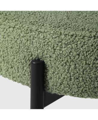 Mid-Century Modern Upholstered Sherpa Round Dining Chairs (Set of 6)