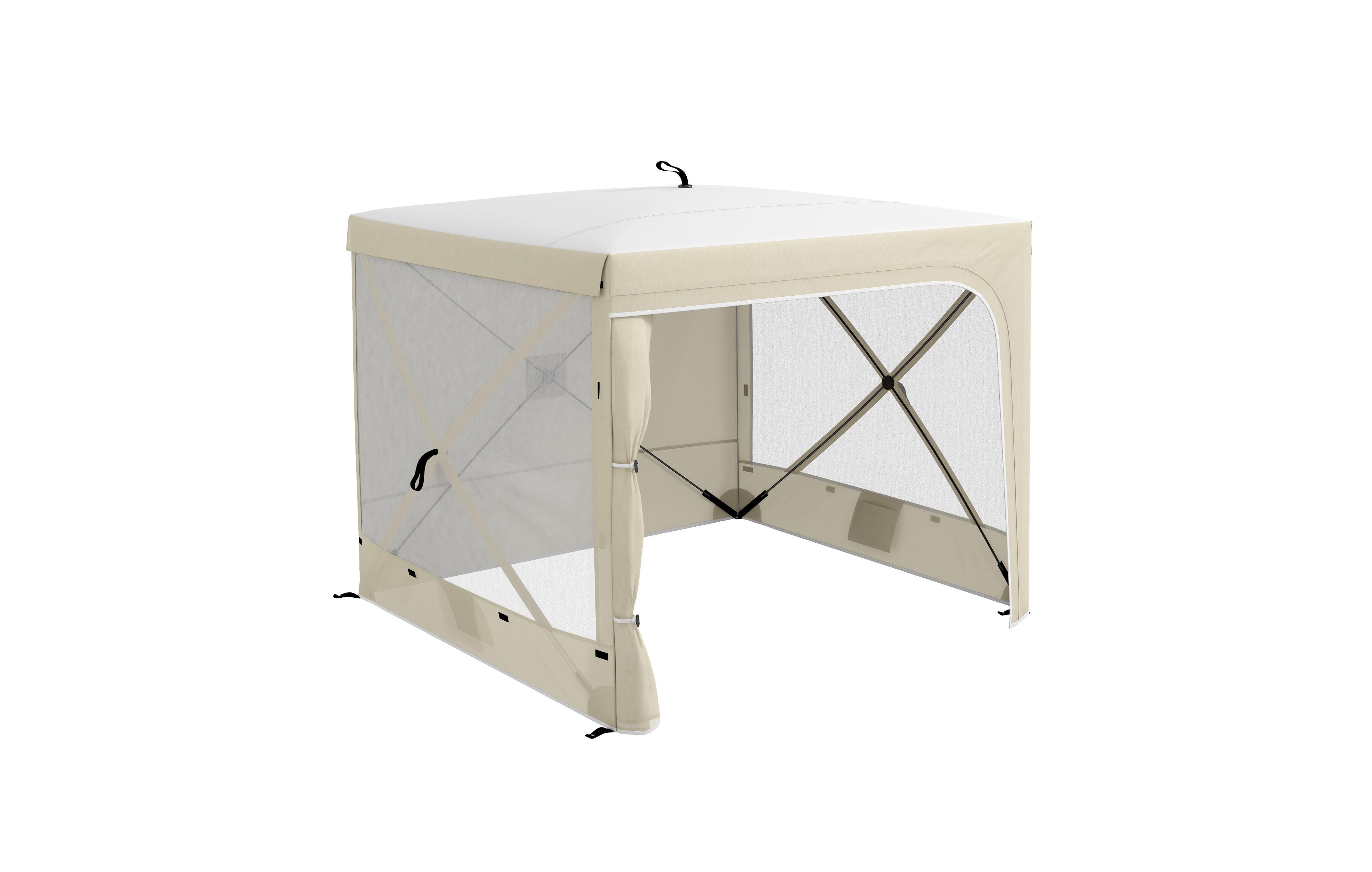 Outsunny 7' x 8' Pop Up Canopy Tent with Curtains, Nettings, Carry Bag