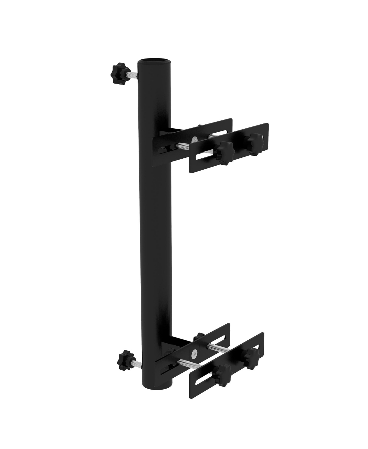 Patio Umbrella Holder, Adjustable Deck Mount Bracket for Railing - Black