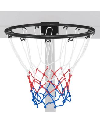 18" Basketball Rim Wall Door Mounted Basketball Hoop with All Weather Net