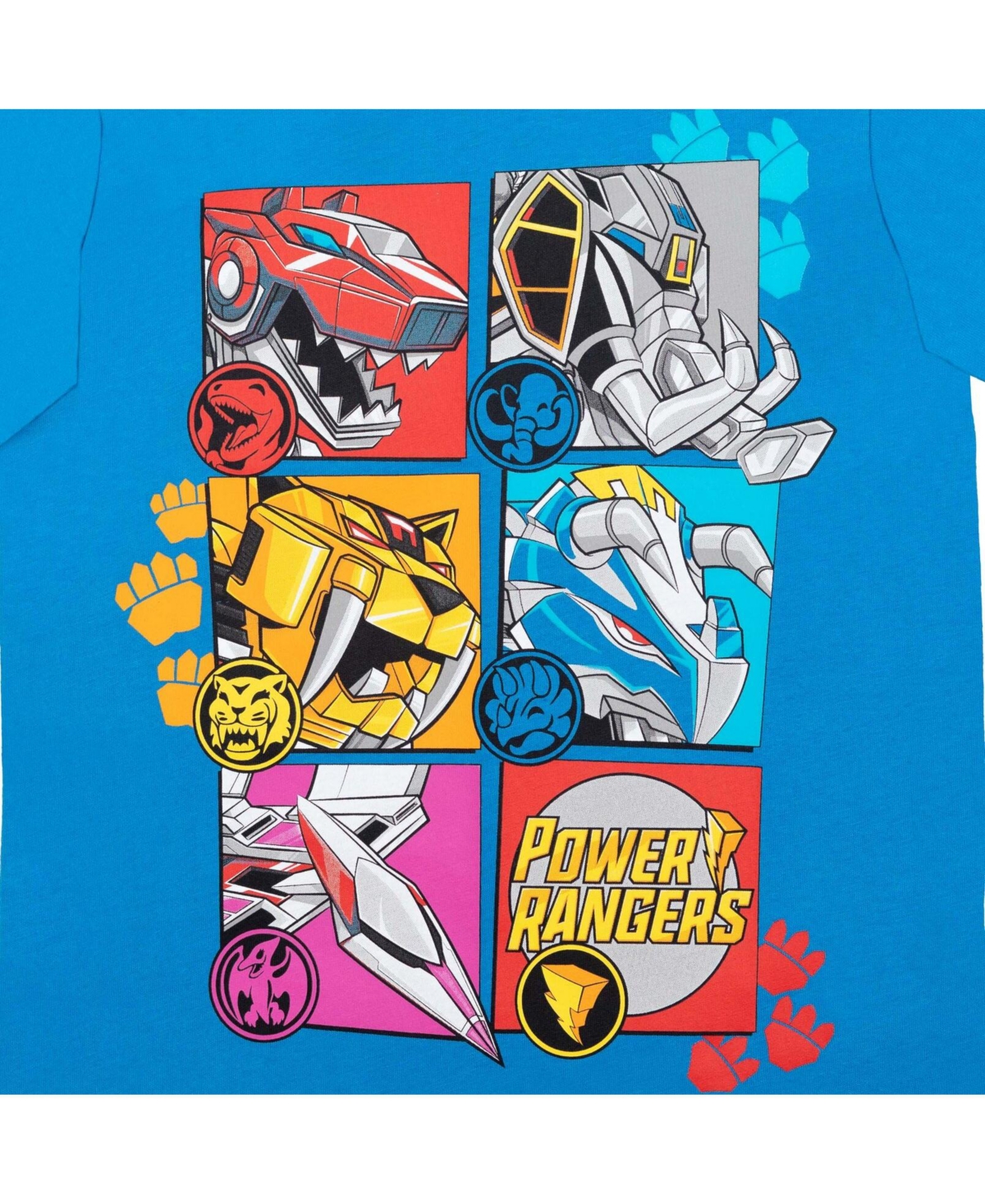 Power Rangers Boys Red YellowBlack Pink 3 Pack T-Shirts to -/gray /red