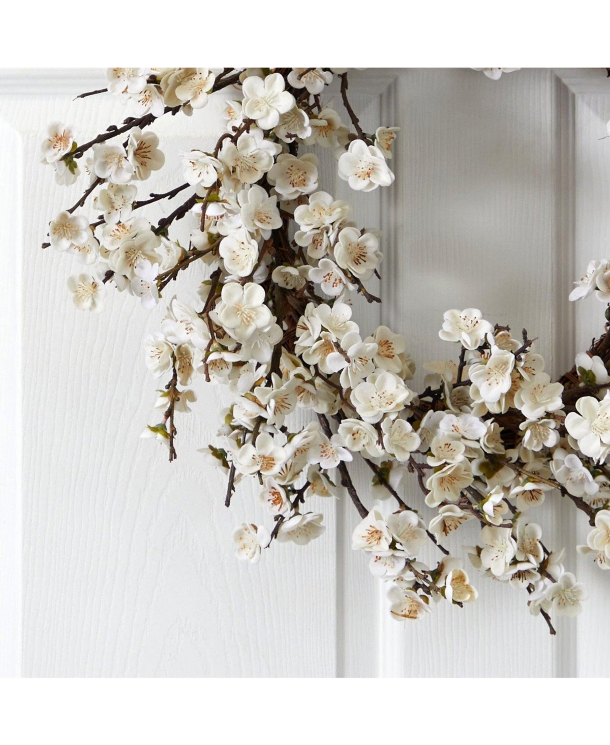 Slickblue Plum Blossom Wreath - Elegant Floral Accent for Home and Office Decor
